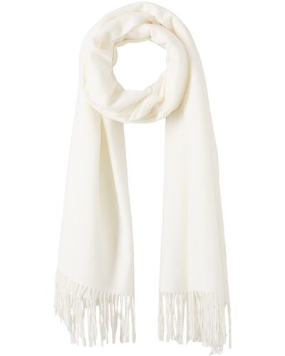 HIKARO Schal groß und weich 200 x 70 cm - Creme - Weiß