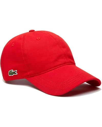 Lacoste RK9811 Baseball Cap - Rot