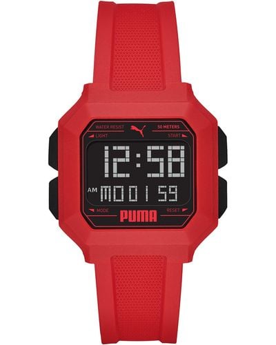 PUMA Remix Polyurethane Watch - Red
