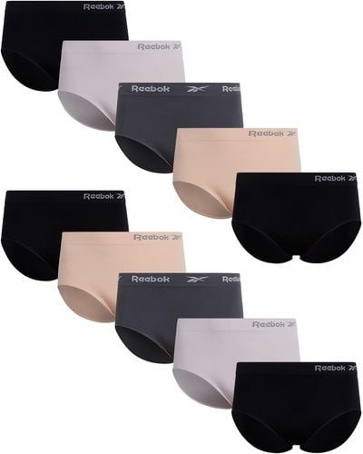 Reebok Underwear – 10 Pack Plus Size Seamless Brief - Black
