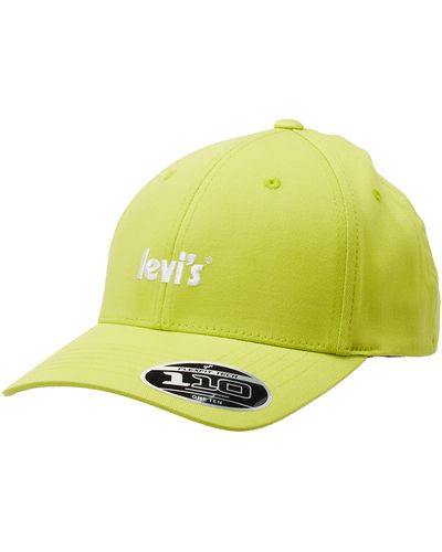 Levi's Poster Logo Flexfit Cap Baseball Nen - Geel