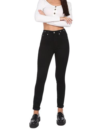 Calvin Klein High Rise Skinny J20j219522 Trousers - Black