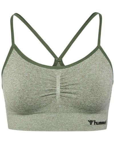 Hummel Hmlci Seamless Scrunch Sports Bra Yoga T-Shirt - Grün