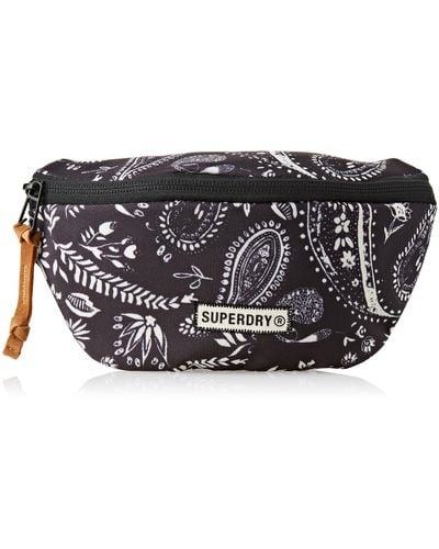 Superdry Gwp Vintage Bum Bag Y9110253a Black Paisley Print Os Women
