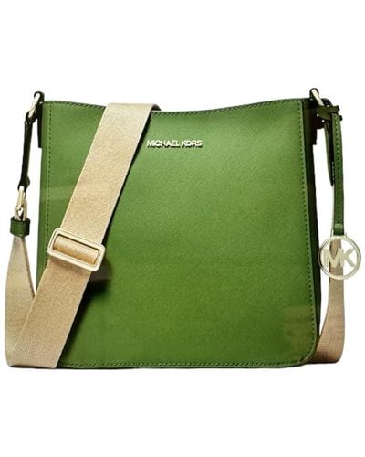 Michael Kors Small Leather Crossbody Bag - Green