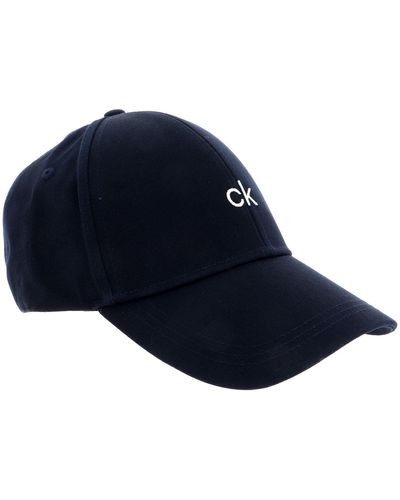 Calvin Klein Baseball Cap For - Navy - Embroidered Logo - 100% Navy Cotton - Baseball Caps Navy - Blue