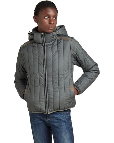 G-Star RAW S Meefic Vertical Quilted Jacket - Grau