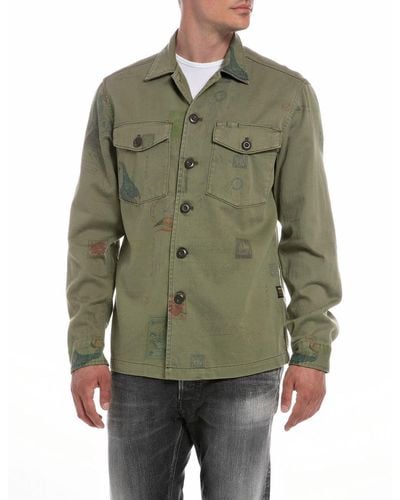Replay M8825m Shirt Jacket - Green