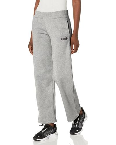 PUMA Straight Leg Fleece Sweatpants - Gray