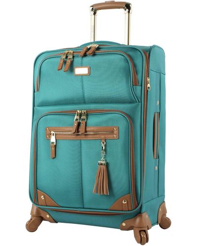 Steve Madden Lightweight Softside Expandable Suitcase For & - Durable 20 Inch Carry On Bag With 4-rolling Spinner - Green