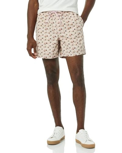 Amazon Essentials Pantalón Corto Informal con Cordón y Tiro de 15 Cm Hombre - Neutro