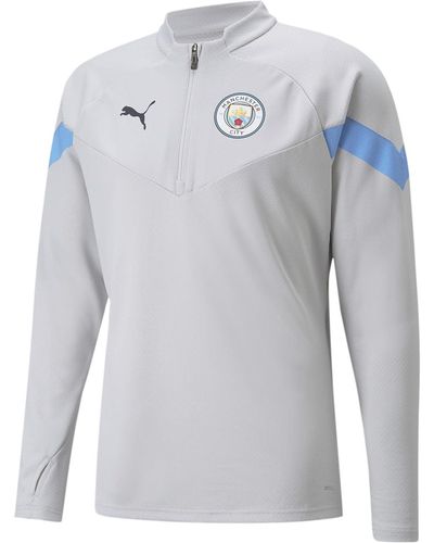 PUMA Chester City F.C. Maillot d'entraînement zippé pour homme - Gris