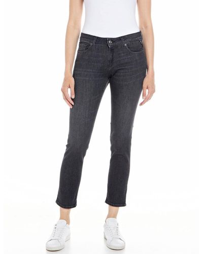 Replay Jeans Faaby Flare-Fit Schlaghose mit Power Stretch - Blau