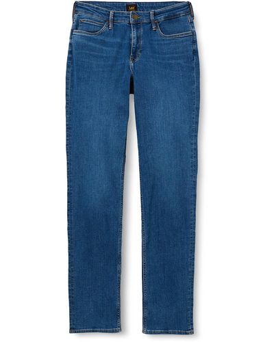 Lee Jeans Jeans da Donna Marion Straight Mid ADA - Blu