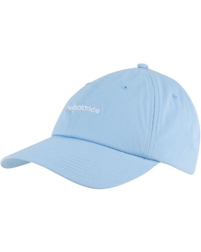New Balance , , 6 Panel Linear Logo Hat, Classic Stylish Baseball Cap, One Size Fits Most, Blue Haze