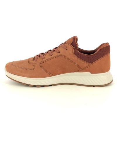 Ecco Exostride Gtx Tan Leather S Trainers 835304-02014 - Brown
