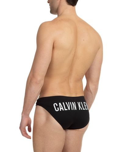 Calvin Klein Hombre Bañador Corto con Logotipo Backprint - Negro