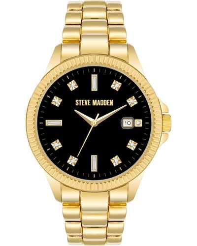 Steve Madden Dress Watch Sm/1072bkgb - Metallic