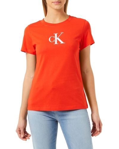 Calvin Klein S Gradient Ck Tee J20j222343 S/s T-shirts - Red