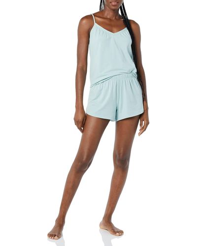 Amazon Essentials Knit Jersey Cami Short Pajama Set - Blue