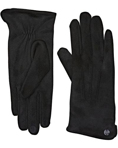 Esprit Touchscreen-Handschuhe in Velours-Optik - Schwarz