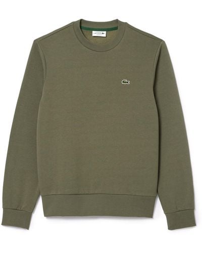 Lacoste Bio Cotton Fleece Crew Sweater - Groen