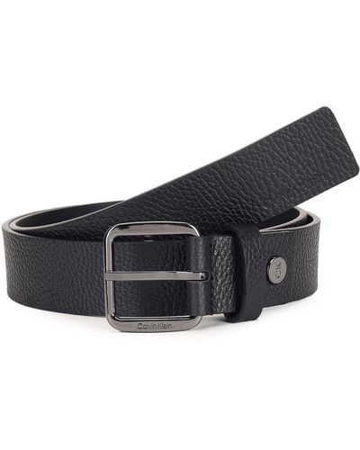 Calvin Klein Belt Concise 3.5 Cm Leather - Black