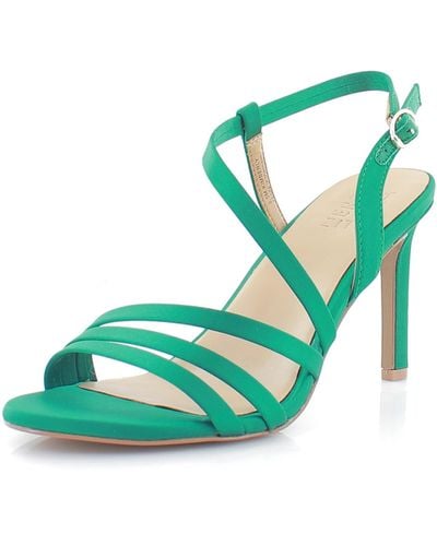Naturalizer S Kimberly Strappy Slingback Dress Sandal Tropic Green Satin 6 W
