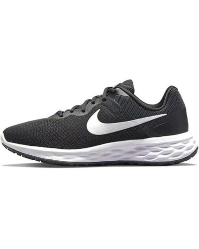 Nike Revolution 6 Flyease Eenvoudig Aan En Uit Te Trekken Hardloopschoenen - Zwart