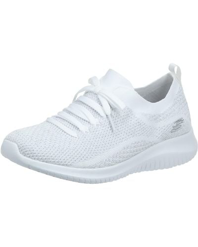 Skechers Woman Ultra Flex Salutations Sneaker - White