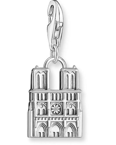 Thomas Sabo Breloque Charm Notre-Dame en argent Argent Sterling 925 - Blanc