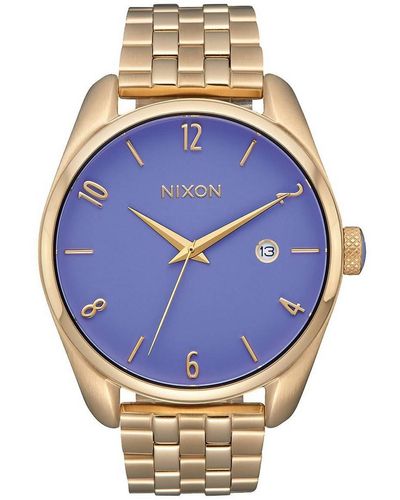 Nixon Digital Quarz Uhr mit Edelstahl Armband A418-2624-00 - Lila