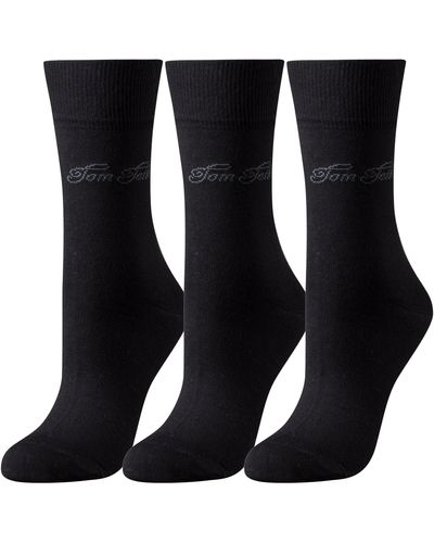Tom Tailor 3er Pack Basic Socks 9703 610 black schwarz Doppelpack Strümpfe Socken