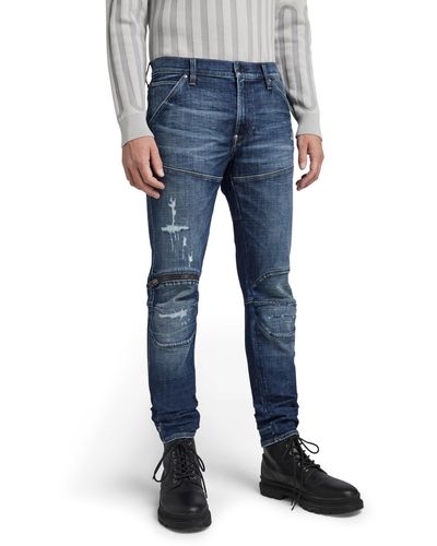 G-Star RAW 5620 3D Zip Knee Skinny Jeans - Blau