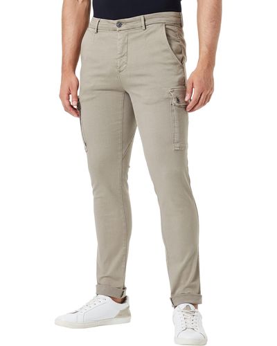 Replay Hyperflex Cargo Trousers With Stretch - Natural