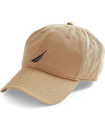 Nautica Mens Classic Logo Adjustable Baseball-cap Hat Baseball Caps - Natural