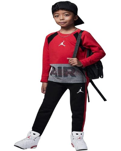 Nike T-Shirt manica lunga e pantalone - Rosso
