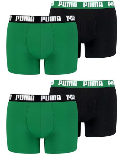 PUMA Lot de 10 boxers pour homme - Vert