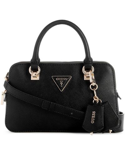Guess Brynlee Small Status Satchel - Negro