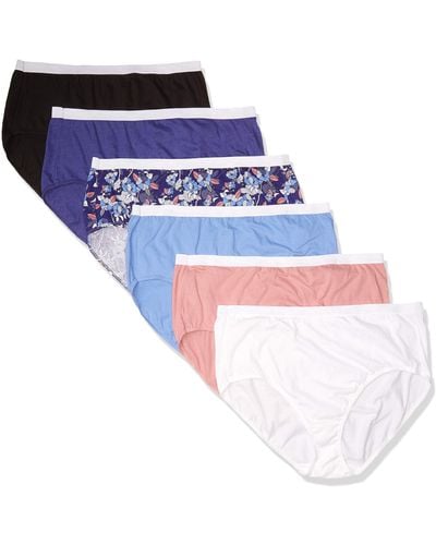 Hanes Plus Size Cool Comfort Cotton Brief 10-pack in Pink