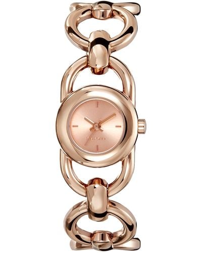 Esprit Lorro Quartz Watch With Rose Gold Dial Analogue Display And Rose Gold - Multicolour