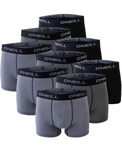 O'neill Sportswear 9er Set Basic Boxershort Unterwäsche Unterhose Logo Baumwolle Sport Männer Schwarz Grau Blau S M L XL XXL