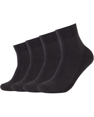 Skechers Socks Online Basic Cushioned Quarter 4er Pack Socks - Black
