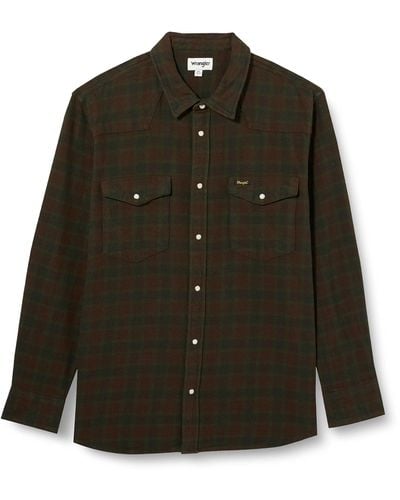 Wrangler Ls Western Shirt - Green