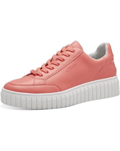 S.oliver Sneaker flach mit dicker Sohle Vegan - Pink