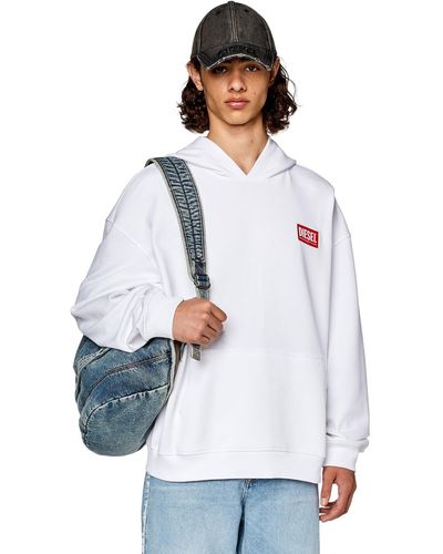 DIESEL Modern Small-Etikett-Hut-L1 Sweater - Weiß