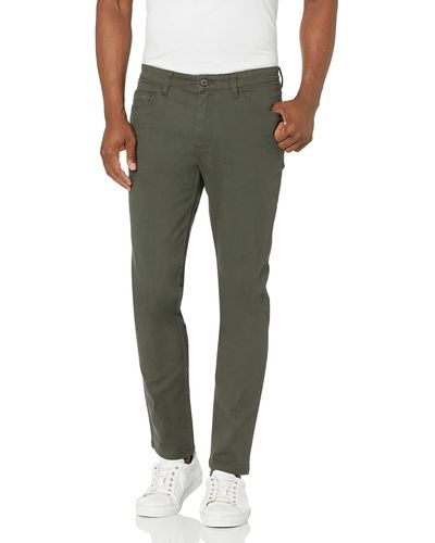 Amazon Essentials Pantalon Chino en Tissu Stretch Confortable à 5 Poches Coupe Skinny - Vert