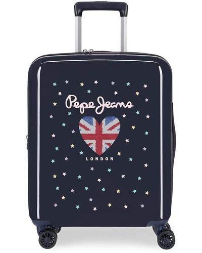 Pepe Jeans Estela Set de valises Bleu 55/70 cm Rigide ABS Fermeture TSA intégrée 119,4 L 7,1 kg 4 Roues Doubles Bagage à Main