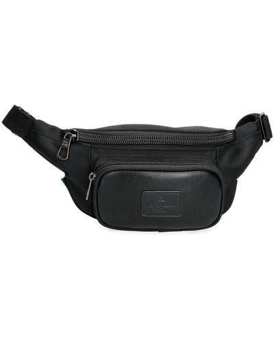 Pepe Jeans Sander Fanny Pack With Black Pocket 30x13x5 Cm Polyester With Synthetic Leather Details