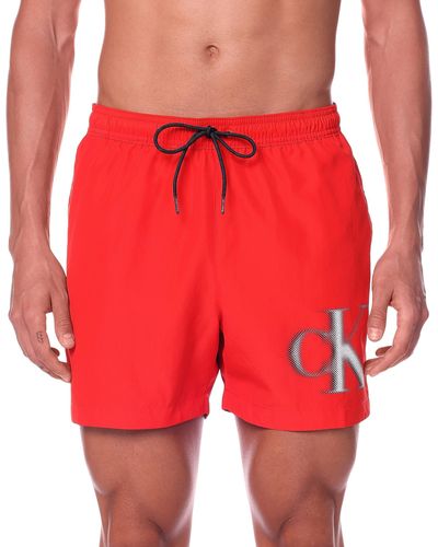 Calvin Klein Km0km00800 Swimming Shorts M - Rosso